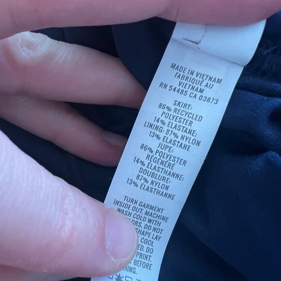 Offline by aerie Real Me Belted Pleated Skort Navy Blue Women's Size Large - Picture 8 of 8